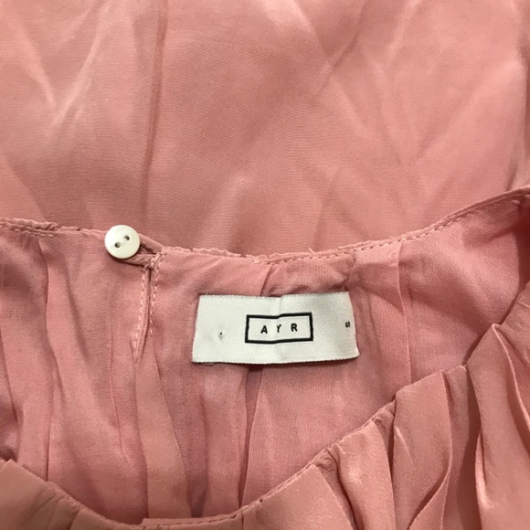 AYR The Fancytown Pleated Blouse Silk Blend  Size Small NWOT - Picture 4 of 5